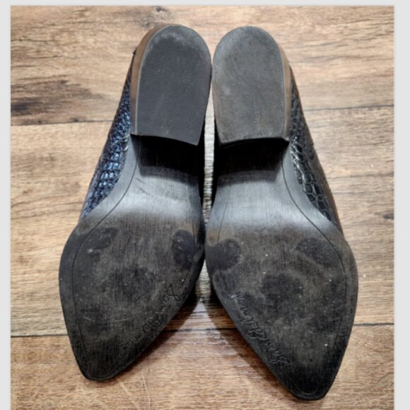 Sam Edelman Walton Croc Embossed Leather Ankle‎ Booties - Picture 12 of 16